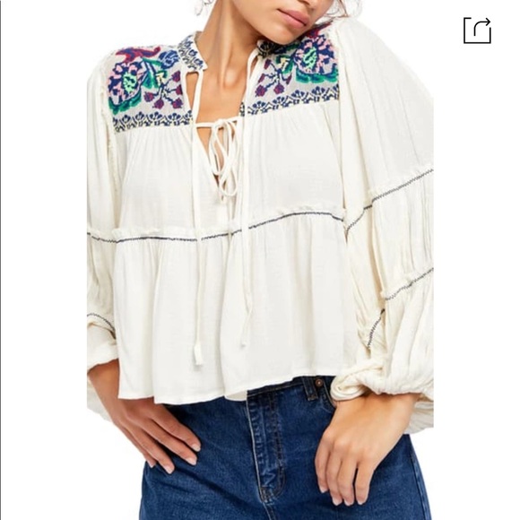 Free People Tops - Free People Atlas Clouds Top